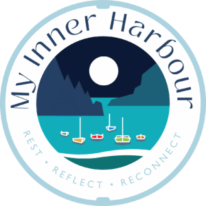 My Inner Harbour Holistic Wellness Centre Business Logo and Values Rest Reflect Reconnect